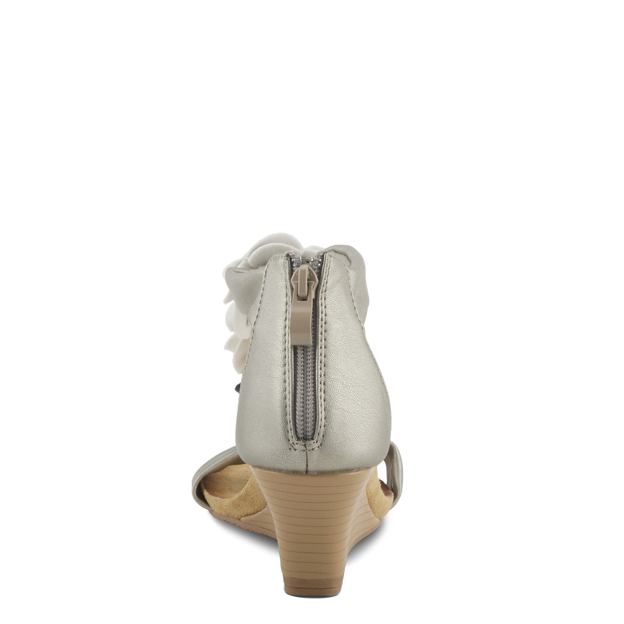 Harlequin Closed Back T-Strap Wedge Sandal, SILVER MULTI, alternate image number 4