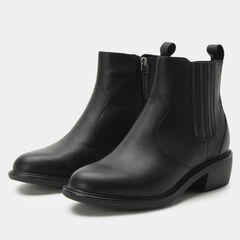 Malia Tall Shaft Ankle Low Heel Boot