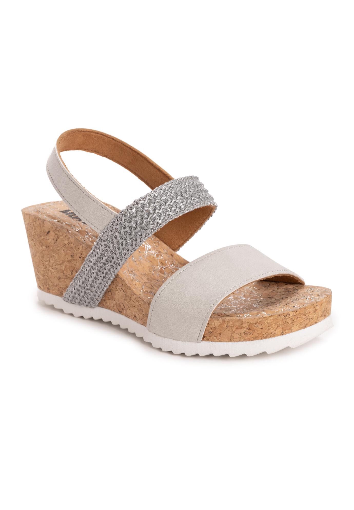 Women'S Wendy Wedge Sandal, SILVER, hi-res image number 0