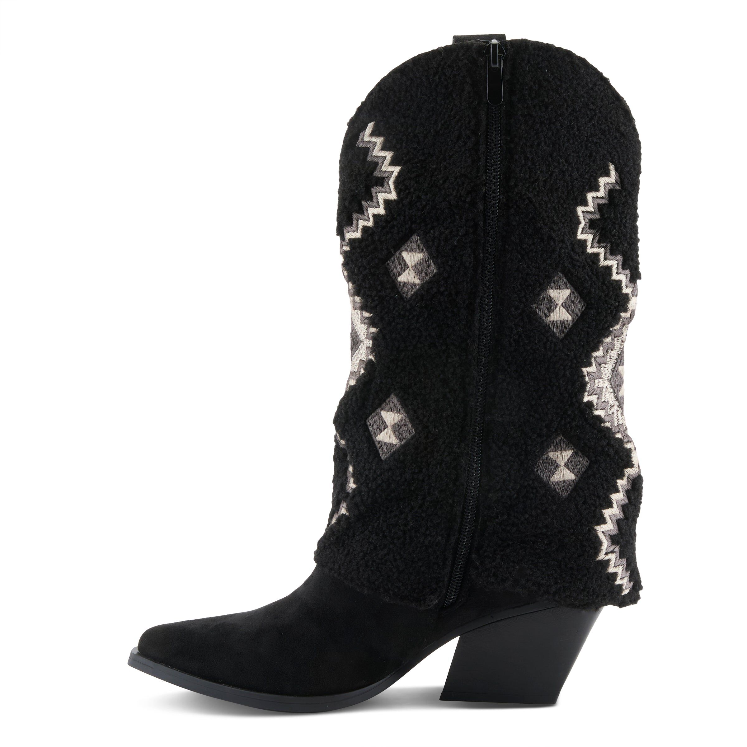 Westee Mid Calf Boots, BLACK, alternate image number 2