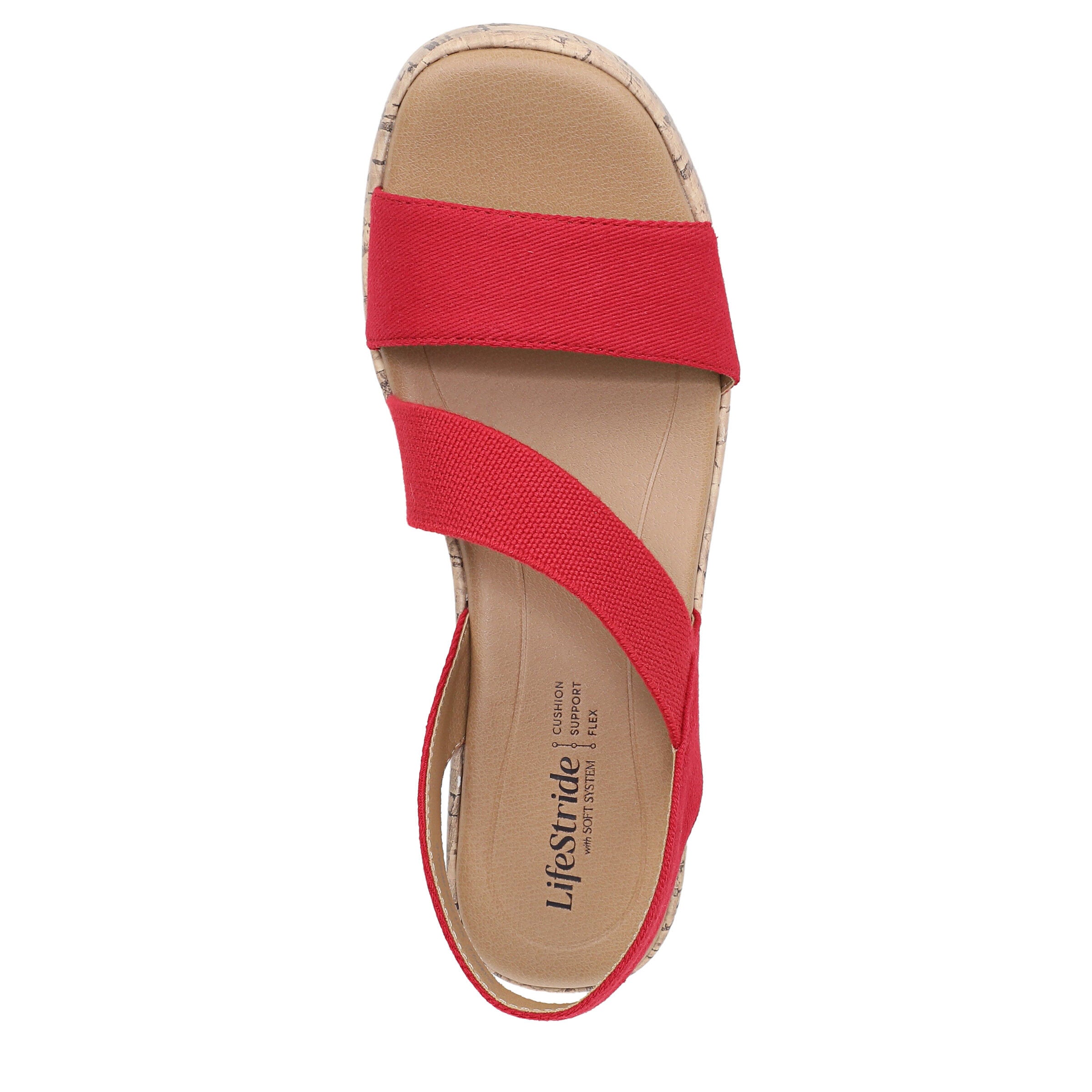 Odette Strappy Wedge Sandal, FIRE RED, alternate image number 6