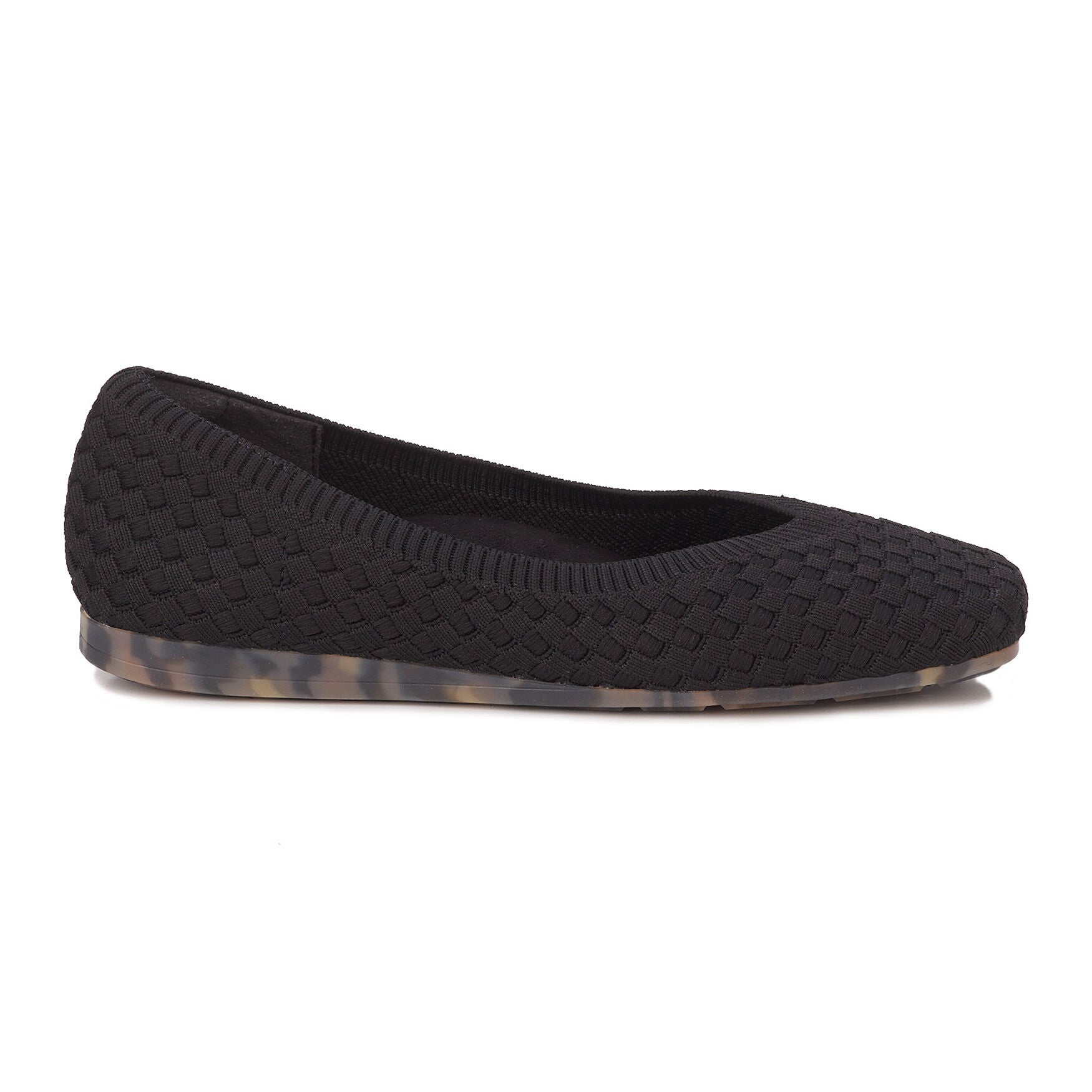 Niki Stretch Knit Flat, BLACK, alternate image number 2