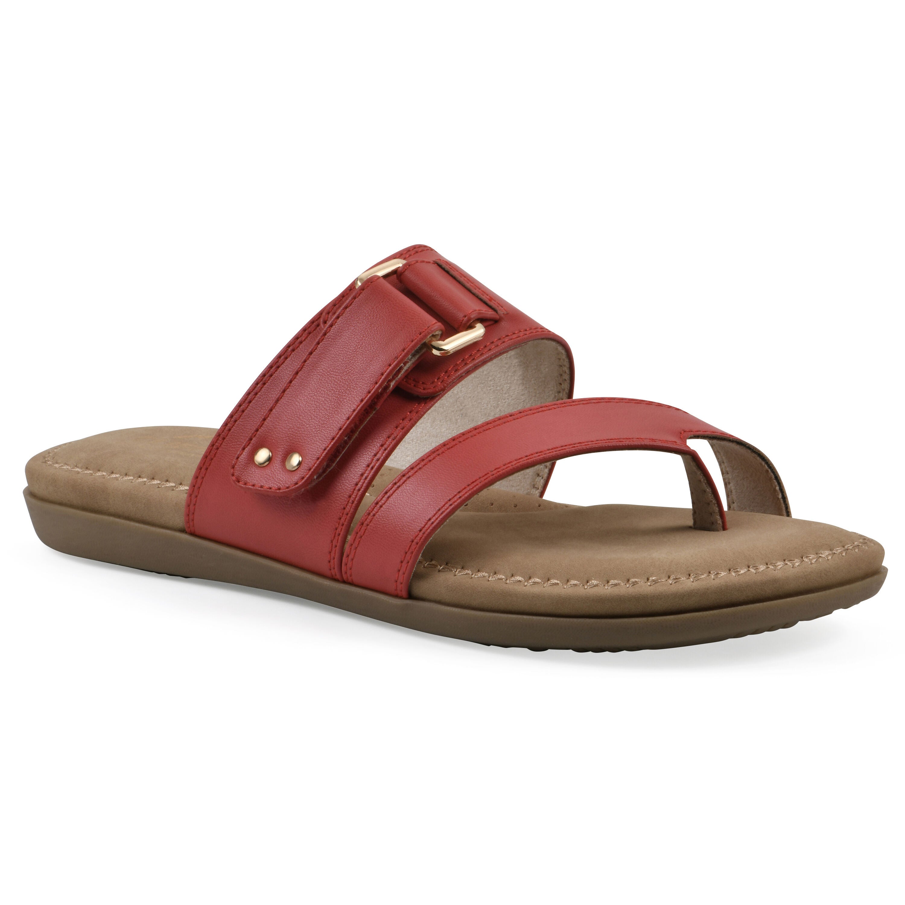 Fancify Slide Sandal, RED SMOOTH, hi-res image number 0