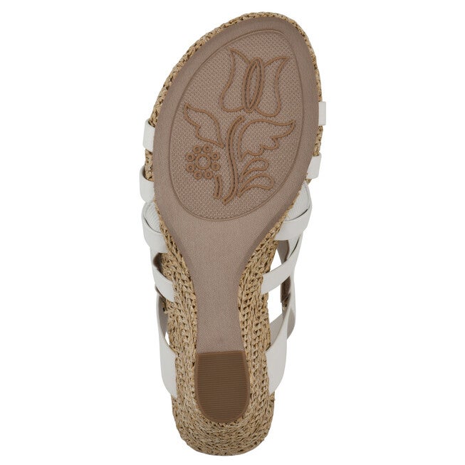 Ataps Wedge Sandal, WHITE SMOOTH, alternate image number 5