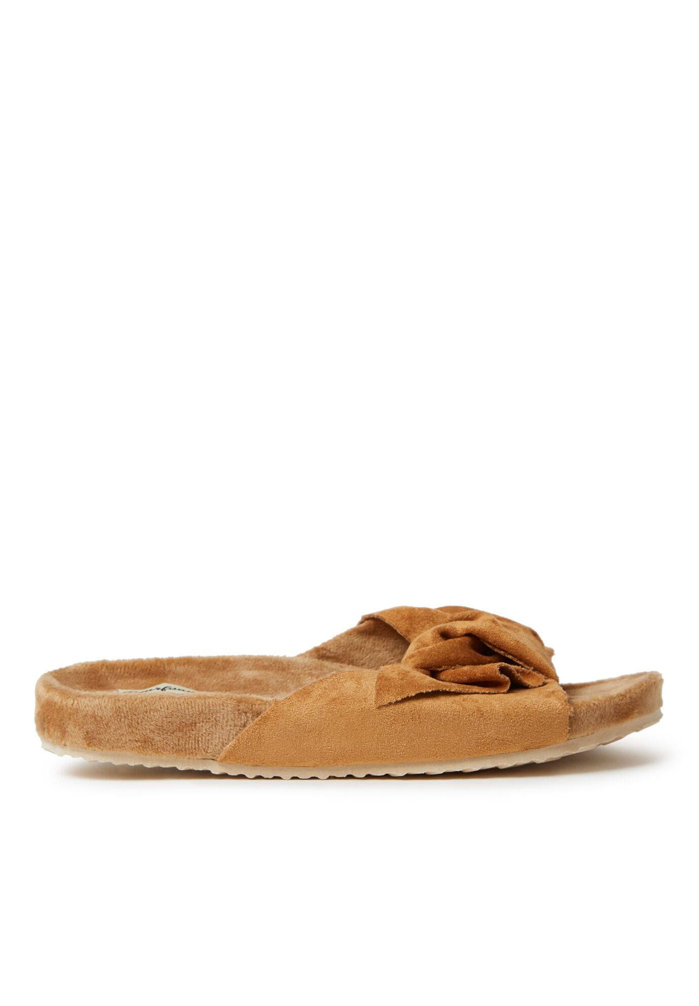Women's megan microsuede bow molded footbed shop slide slipper