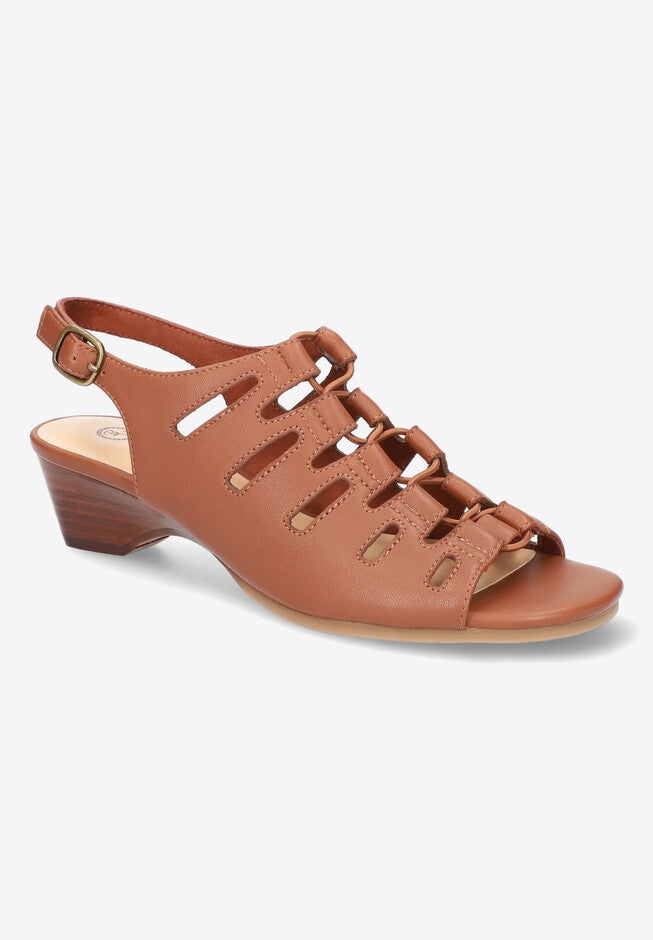 Zamira Sandals, DARK TAN LEATHER, hi-res image number null