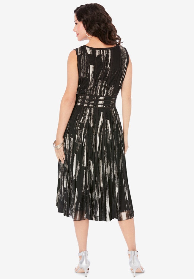 Printed Empire Waist Dress, , on-hover image number null