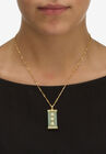 Yellow Gold Plated Silver Good Luck, Prosperity & Long Life Pendant , Jade Jewelry, , alternate image number null