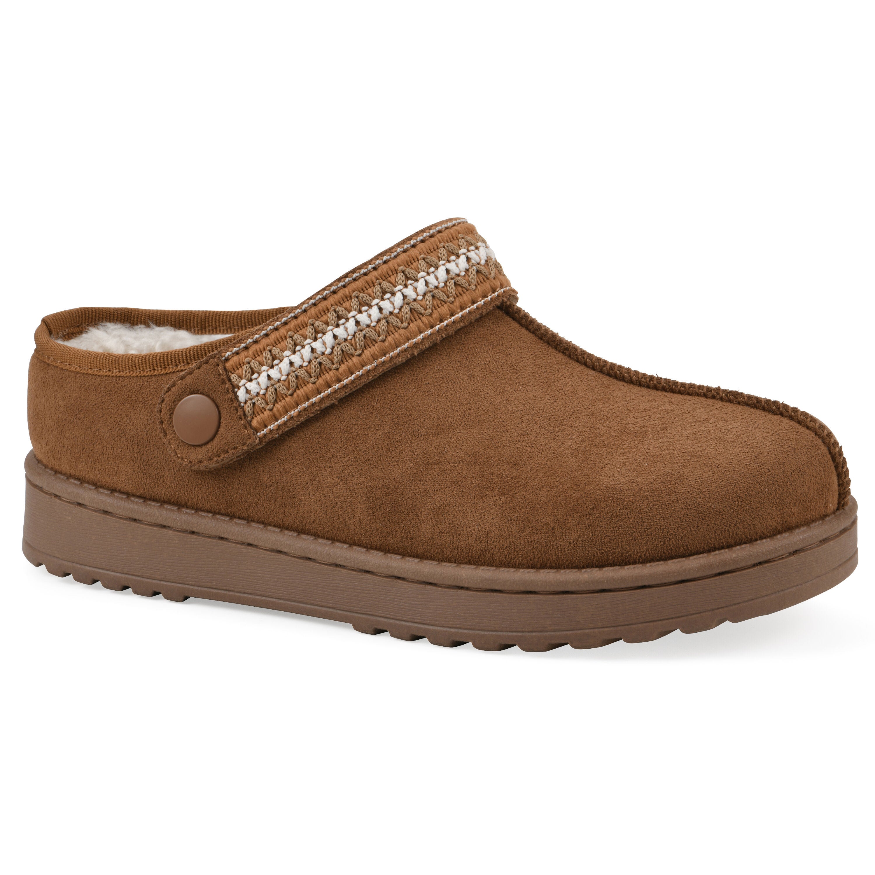 Incast Faux Fur-Lined Clog, CHESTNUT FABRIC, hi-res image number 0