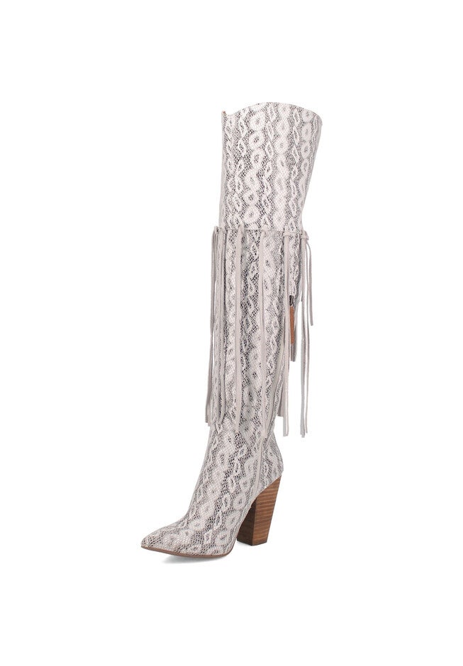 Kitty Kat Knee High Fringe Boot, , alternate image number null