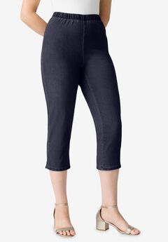 Plus Size Blue Jean Capris