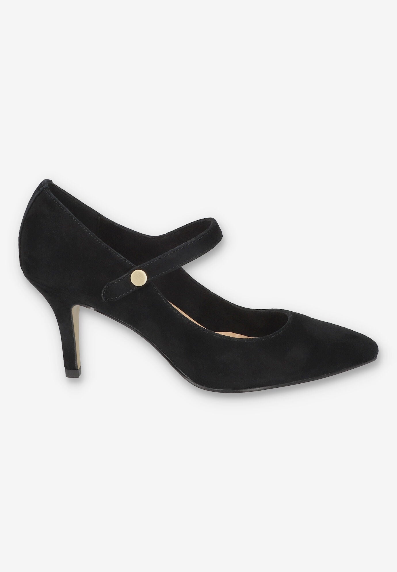 Lainey Mary Jane Pump, BLACK SUEDE LEATHER, alternate image number 2