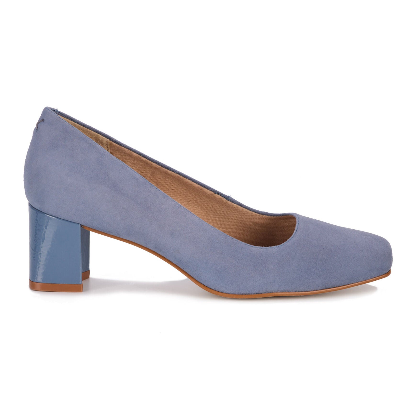 Meredith Square Toe Suede Pump, LIGHT BLUE SUEDE, alternate image number 2