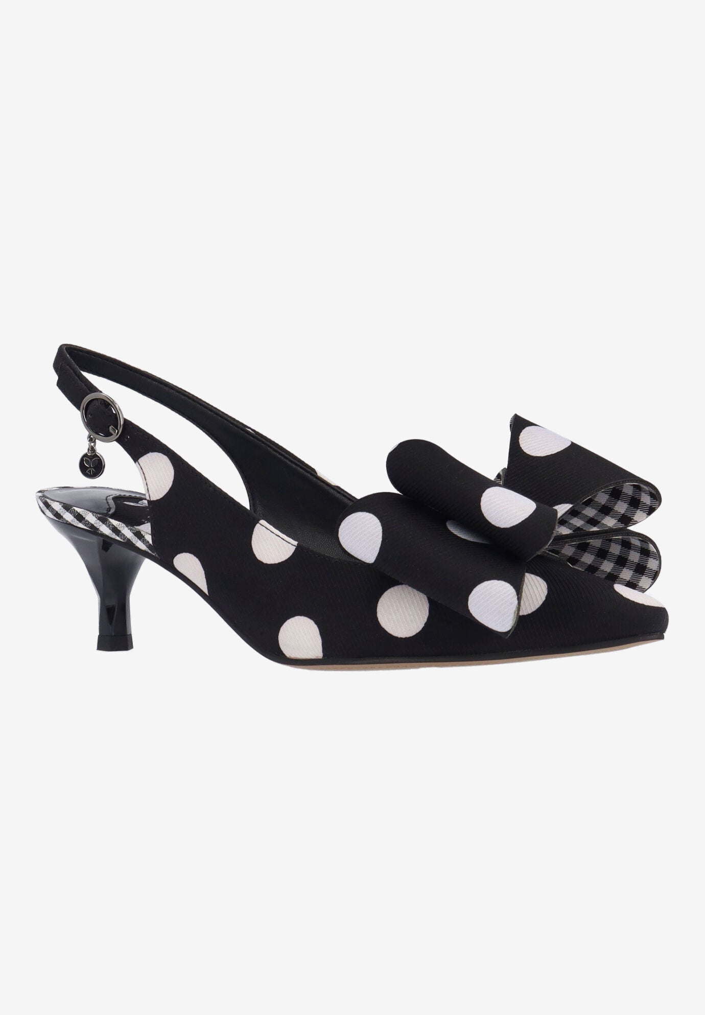 Delmare Slingback Pump, BLACK WHITE, hi-res image number 0
