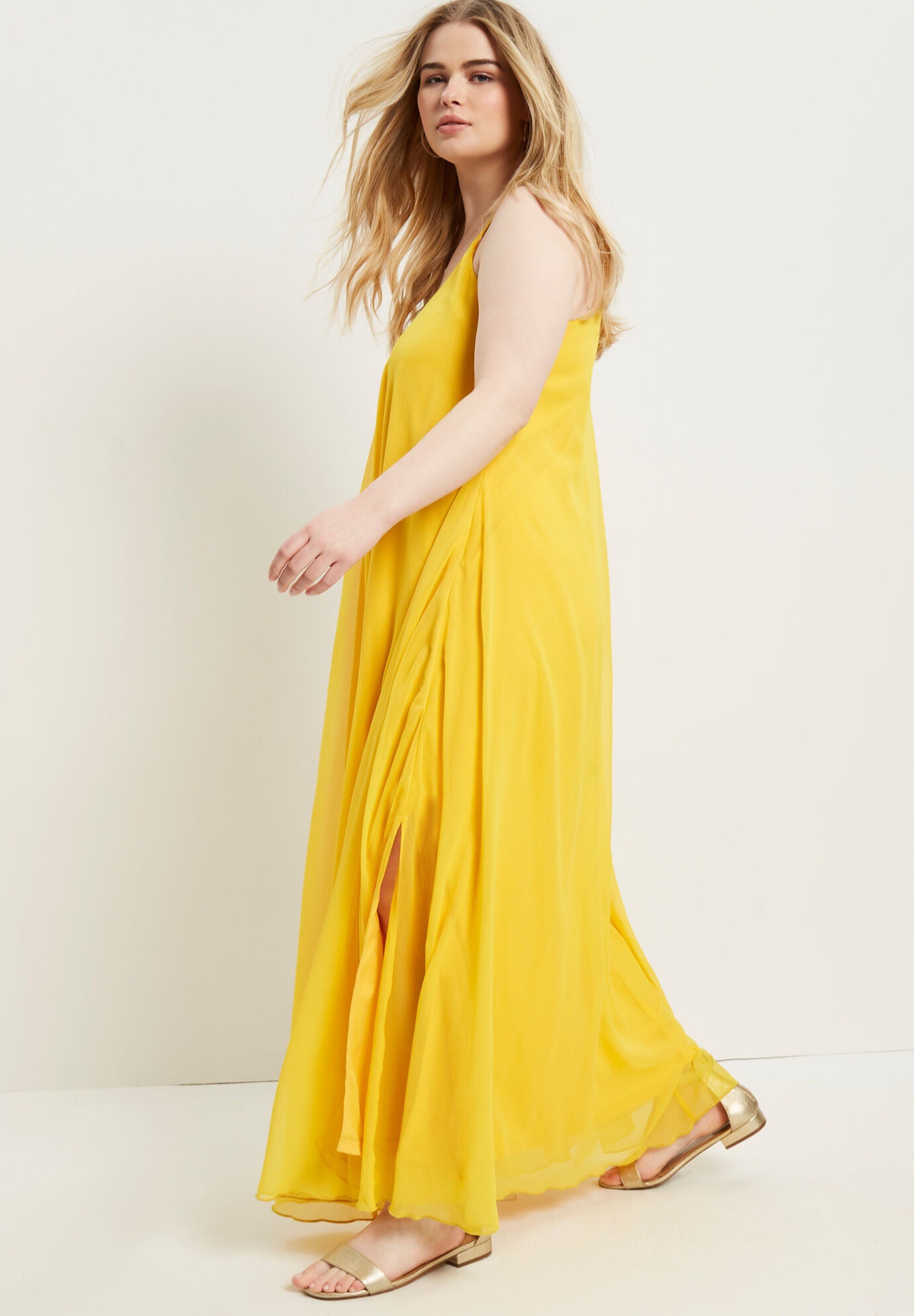 Asymmetric Shoulder Unique Print Swing Maxi Dress
