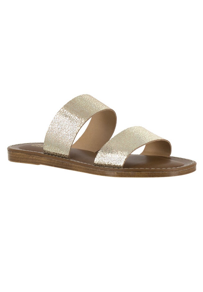 Imo-Italy Sandals by Bella Vita®, CRACKED GOLD LEATHER, hi-res image number 0