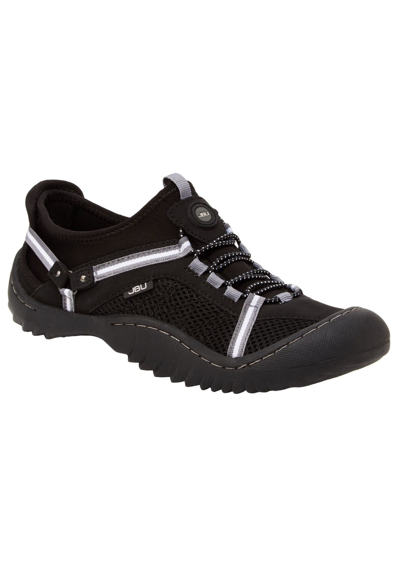 Lightweight Tahoe Max Athletic Slip Ons Black Grey White Woman Within