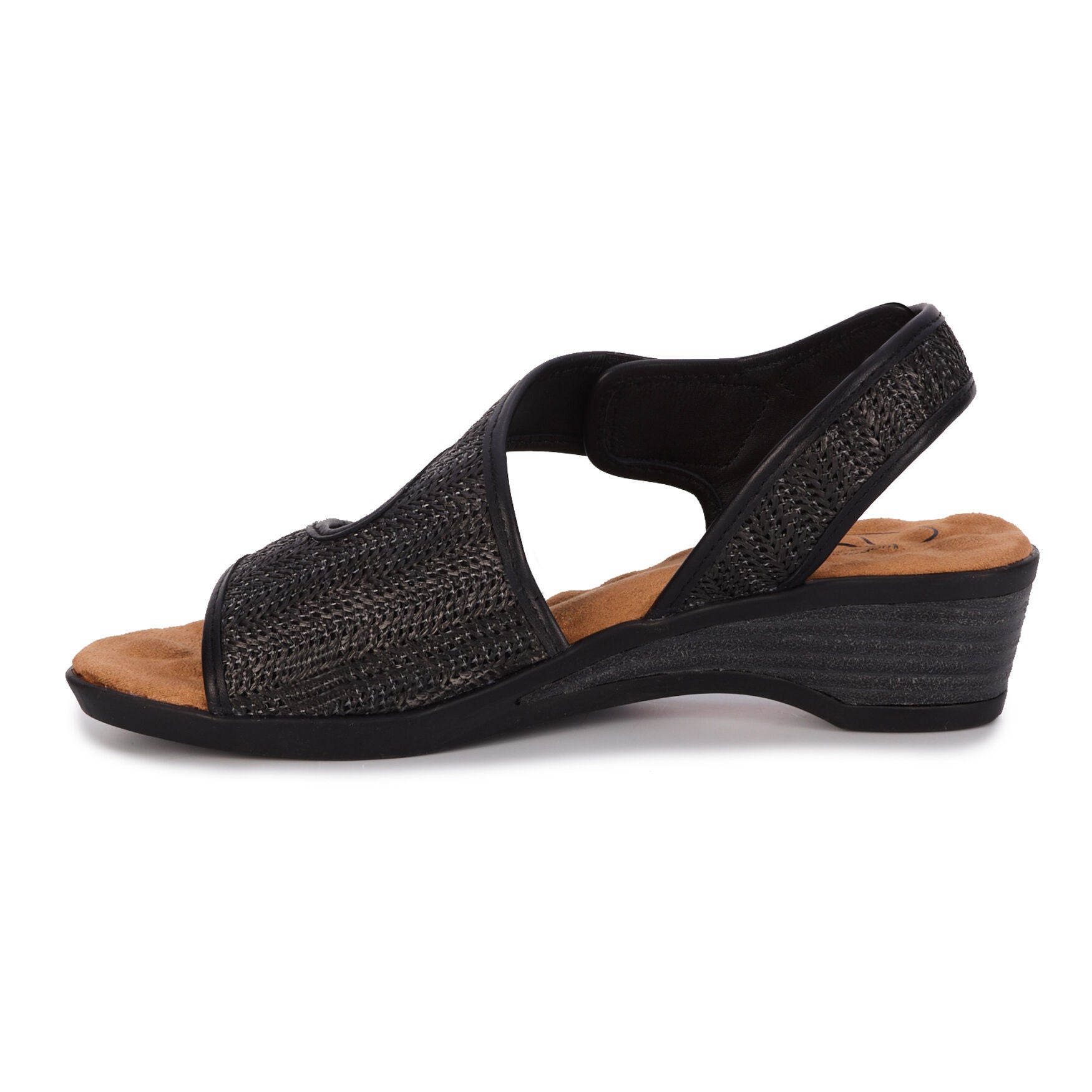 Kimmi Sandal, BLACK RAFFIA, alternate image number 3