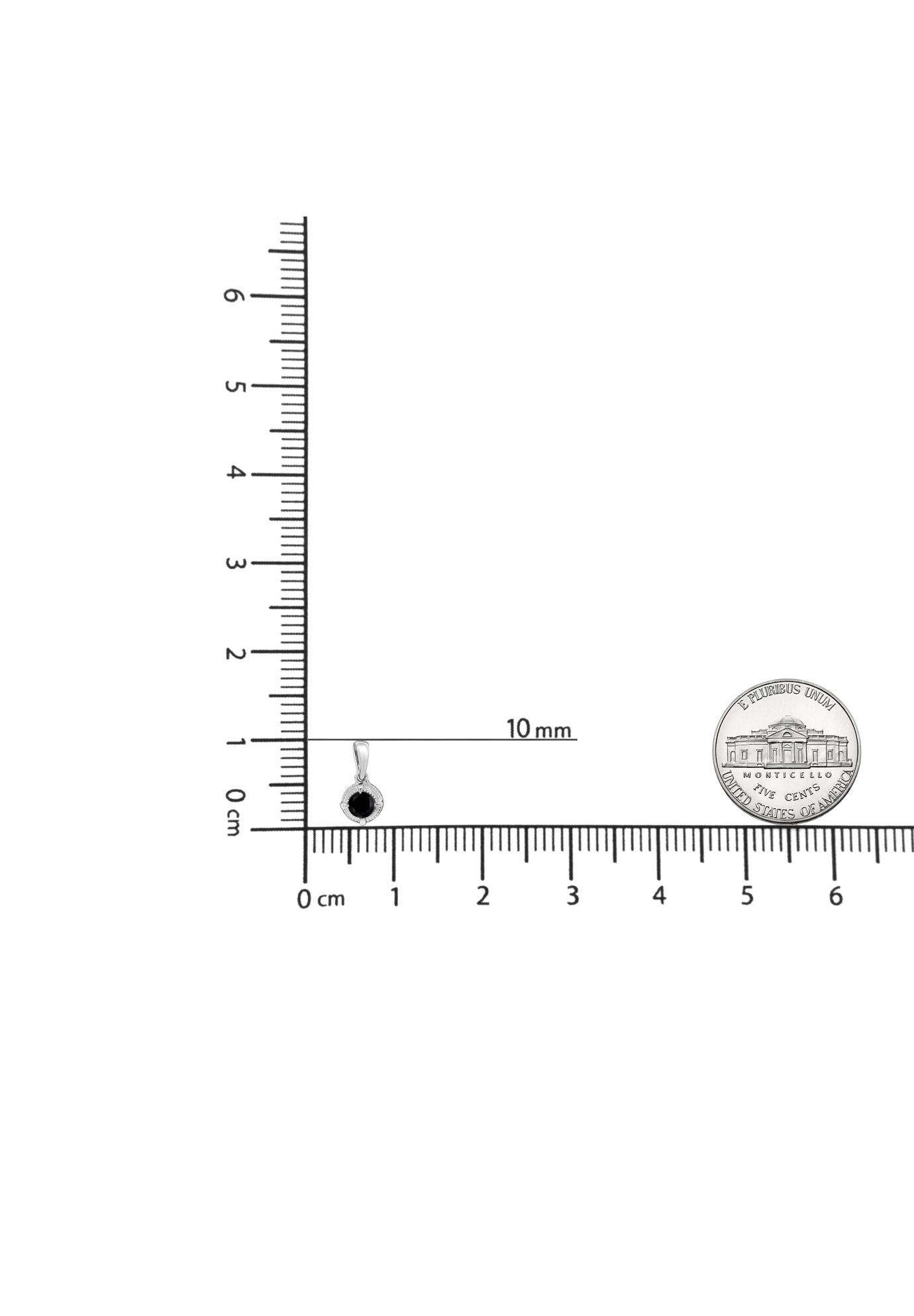 Silver 1/10 Cttw Colored Diamond Solitaire 18 inches Milgrain Pendant Necklace, , alternate image number 4