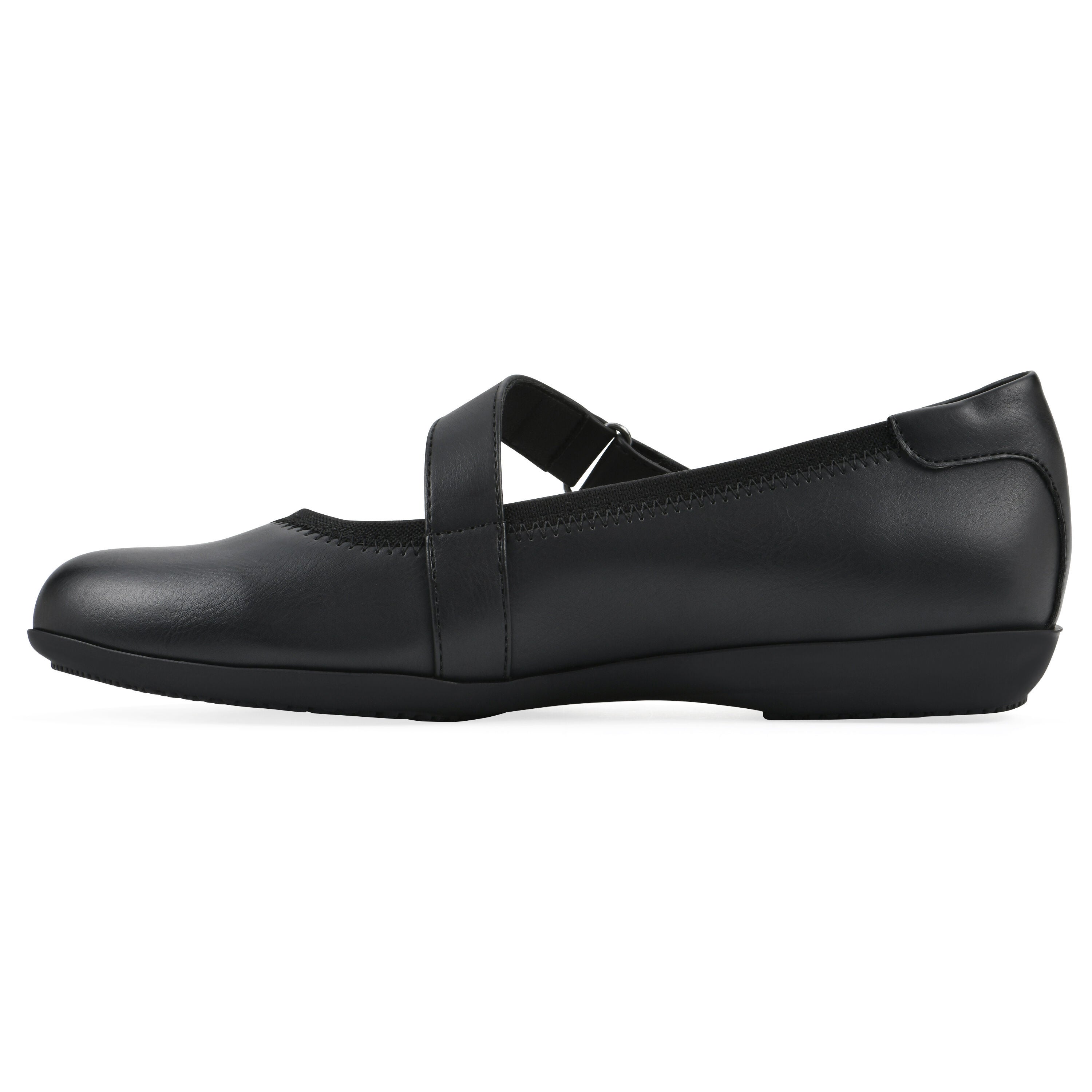 Carwen Mary Jane Flat, BLACK SMOOTH, alternate image number 3