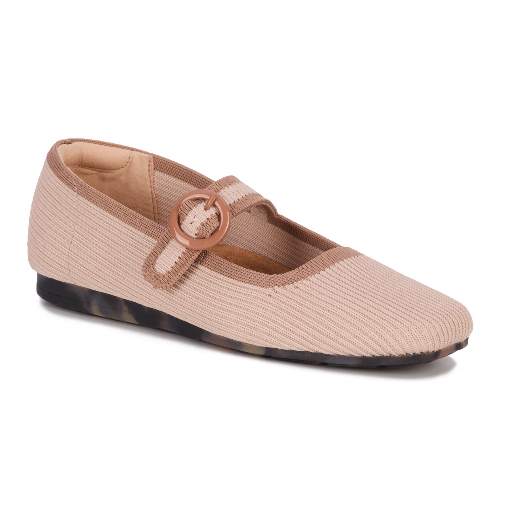 Naomi Mary Jane Stretch Flat, CREAM TAUPE KNIT, alternate image number 7