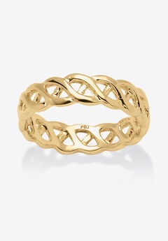 Braided Link Ring In Gold-Plated