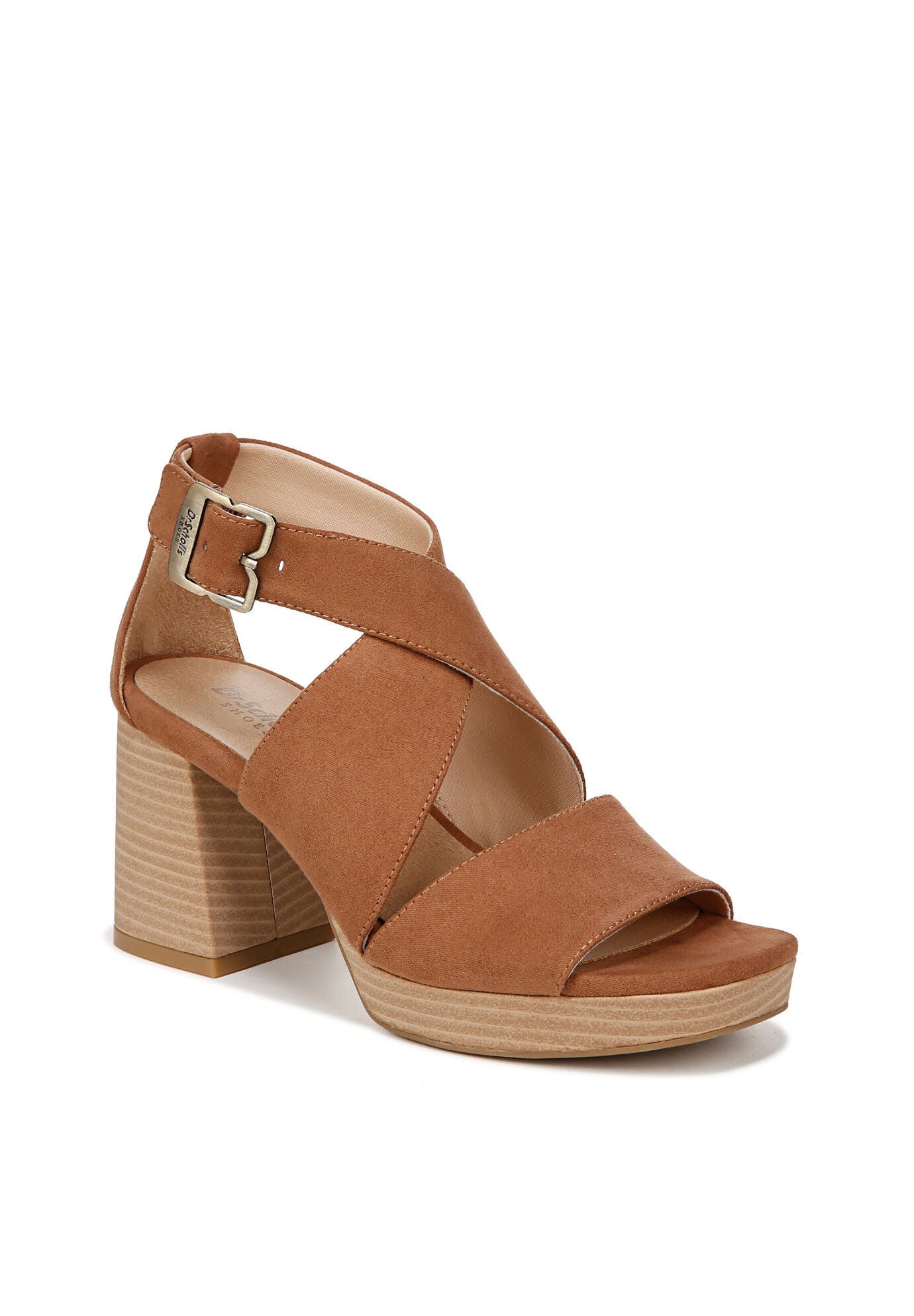 Maya Block Heel Sandal, HONEY BROWN FABRIC, hi-res image number 0