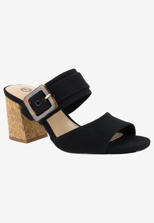 Tory II Sandal, BLACK LINEN, hi-res image number null