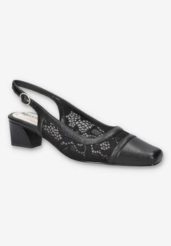 Fortune Square Toe Slingback Pump