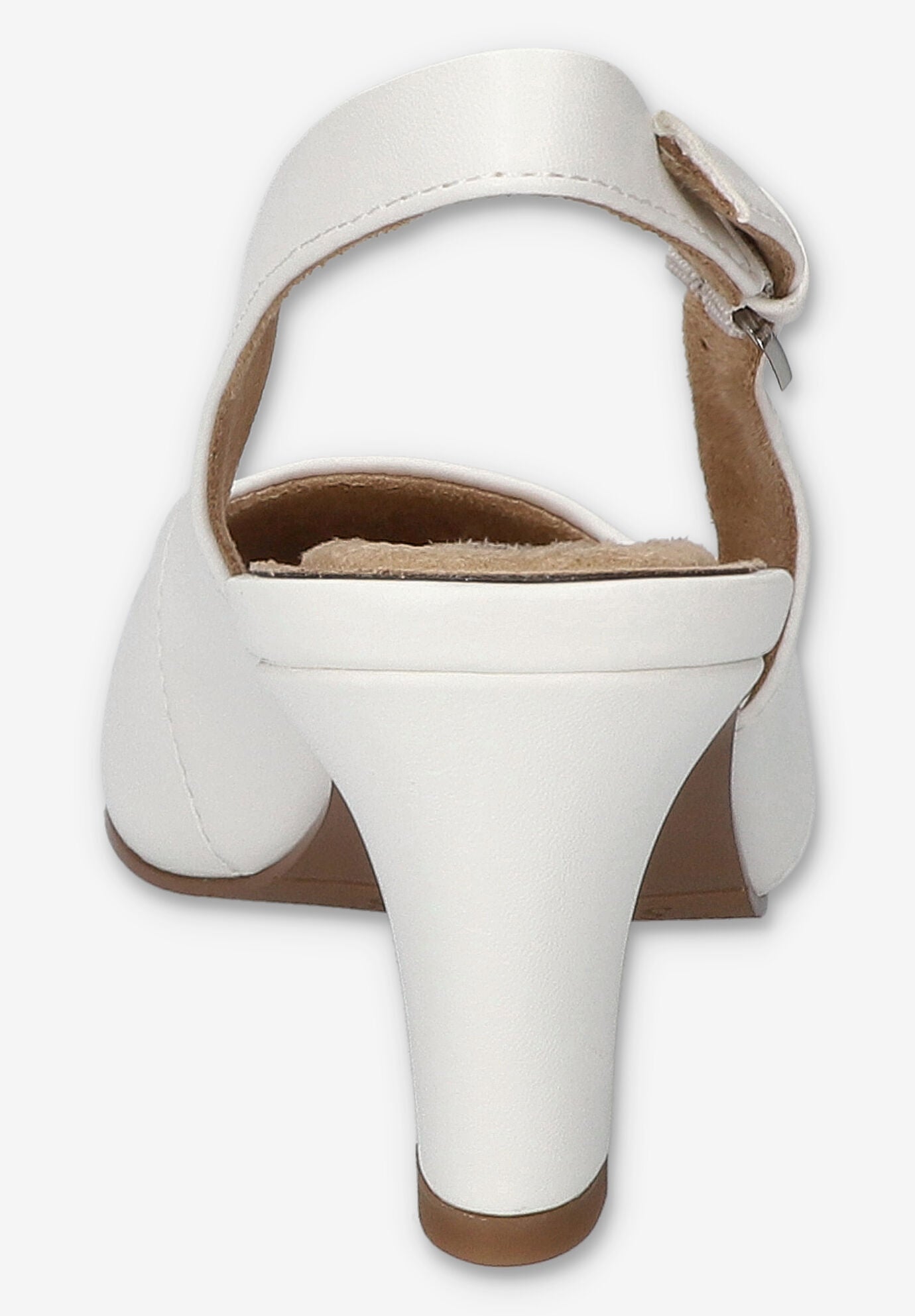 Ritsa Square Toe Slingback Pump, WHITE, alternate image number 3