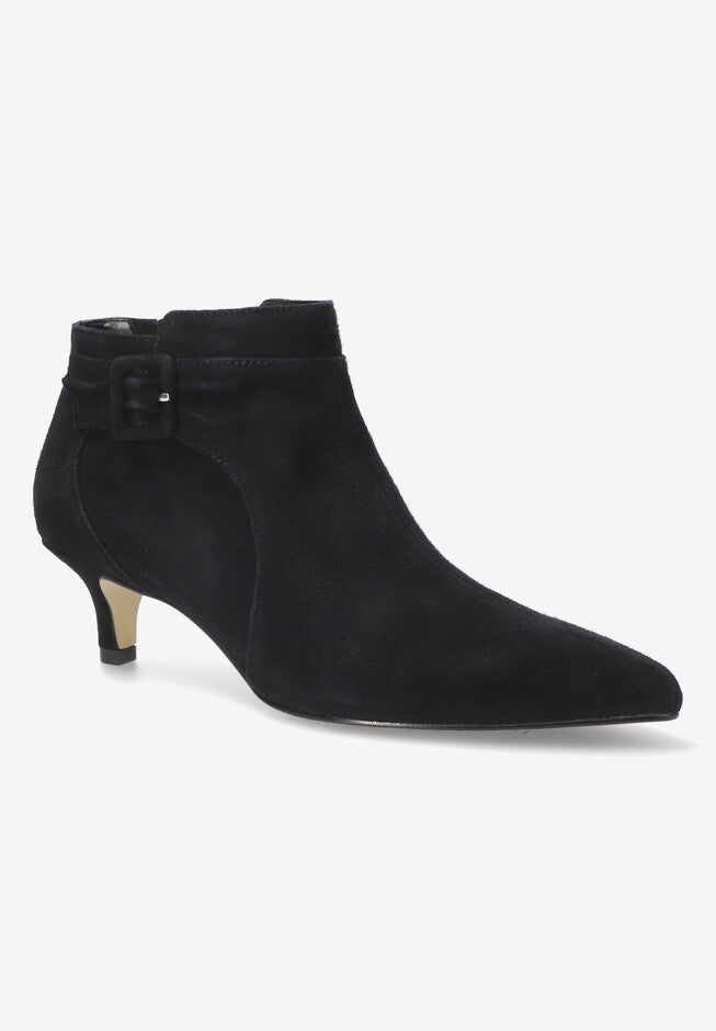 Bindi Bootie, BLACK SUEDE LEATHER, hi-res image number 0