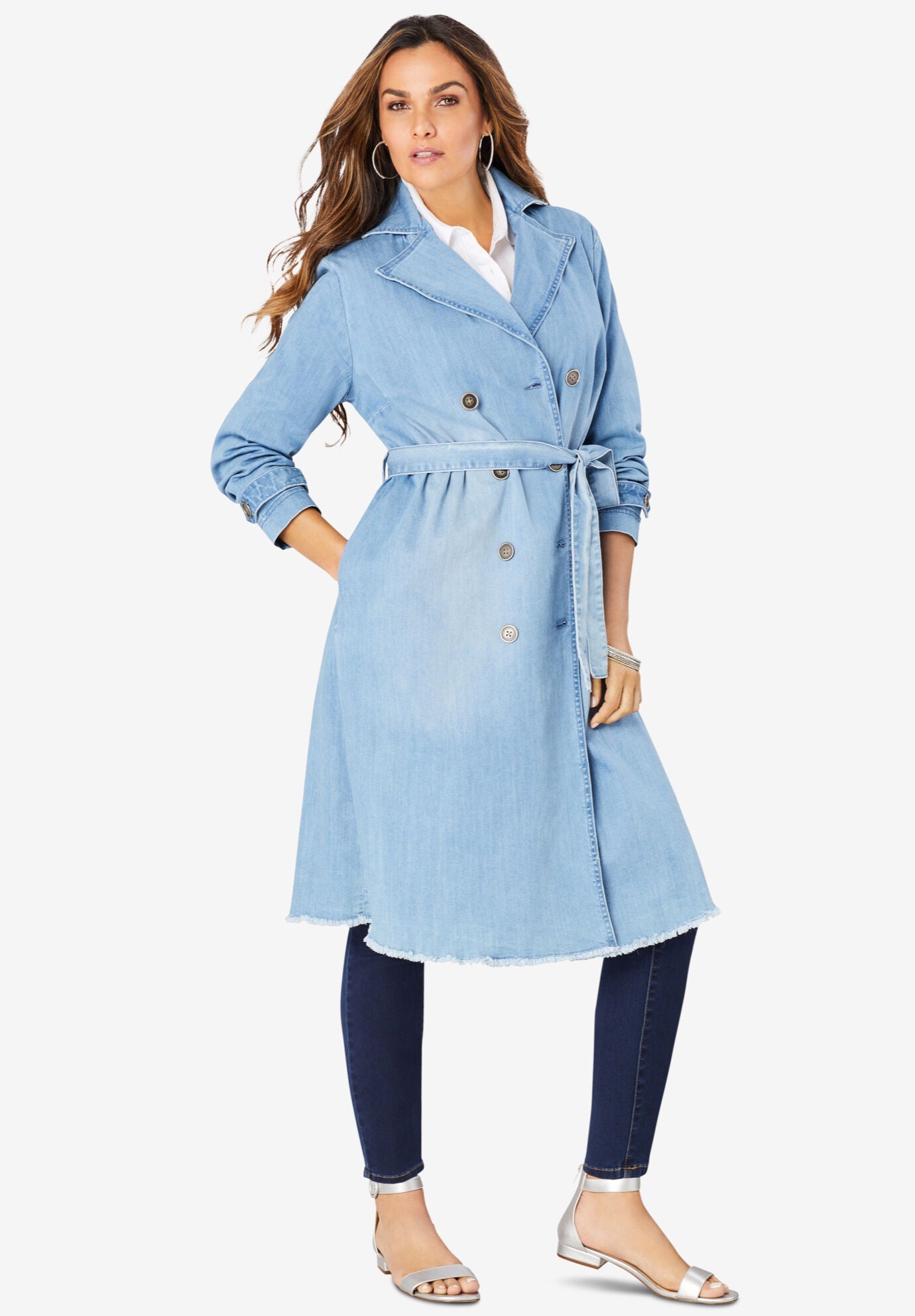 Woman within trench coat hotsell