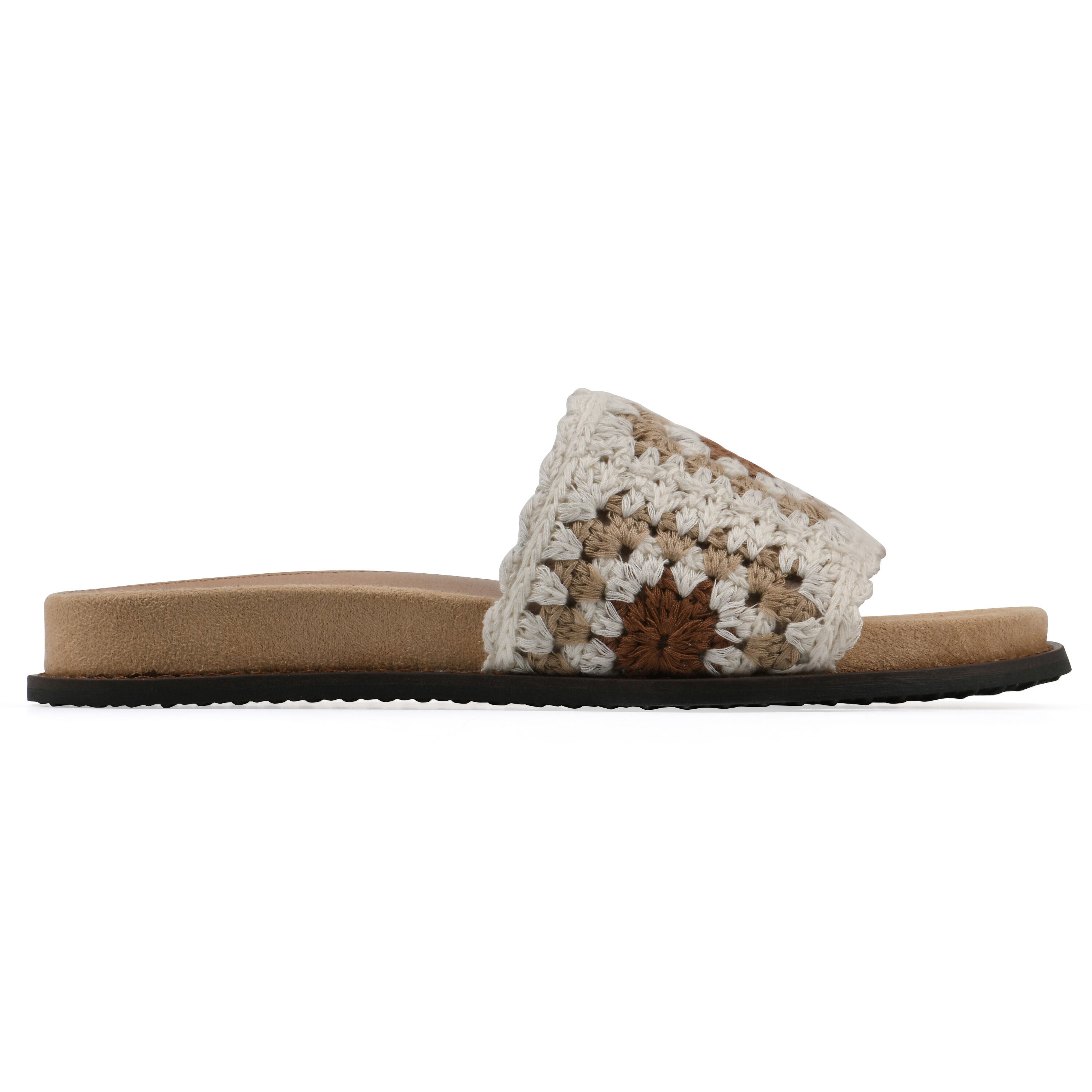 Maxim Slide Sandal, CREAM MULTI FABRIC, alternate image number 2