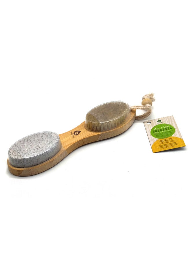 4 In1 Foot Scrubber Bamboo Handle & 4 Unique Surfaces, , on-hover image number null