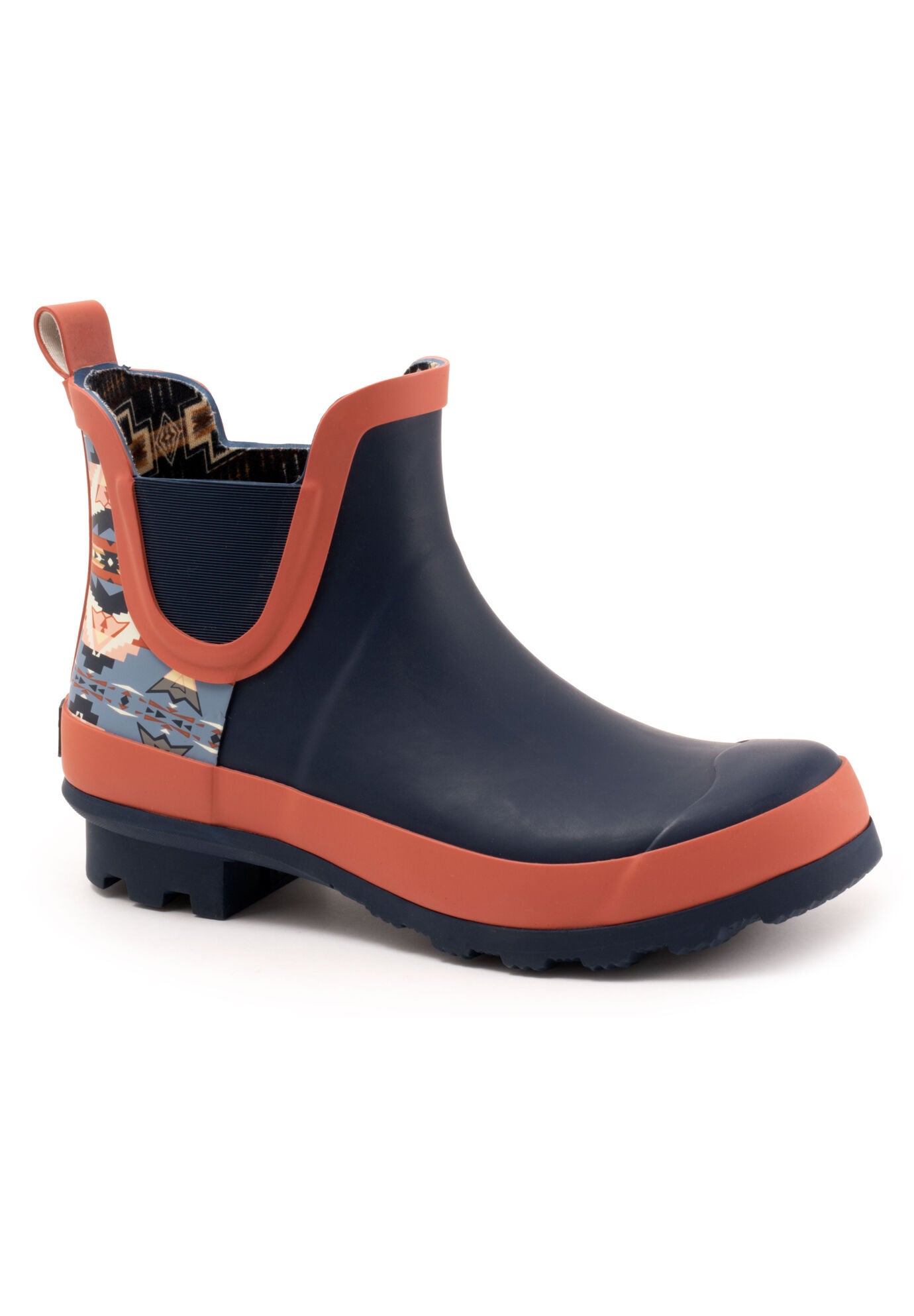 Sierra Ridge Weather Bootie Chelsea Style, Navy Multi Woman Within