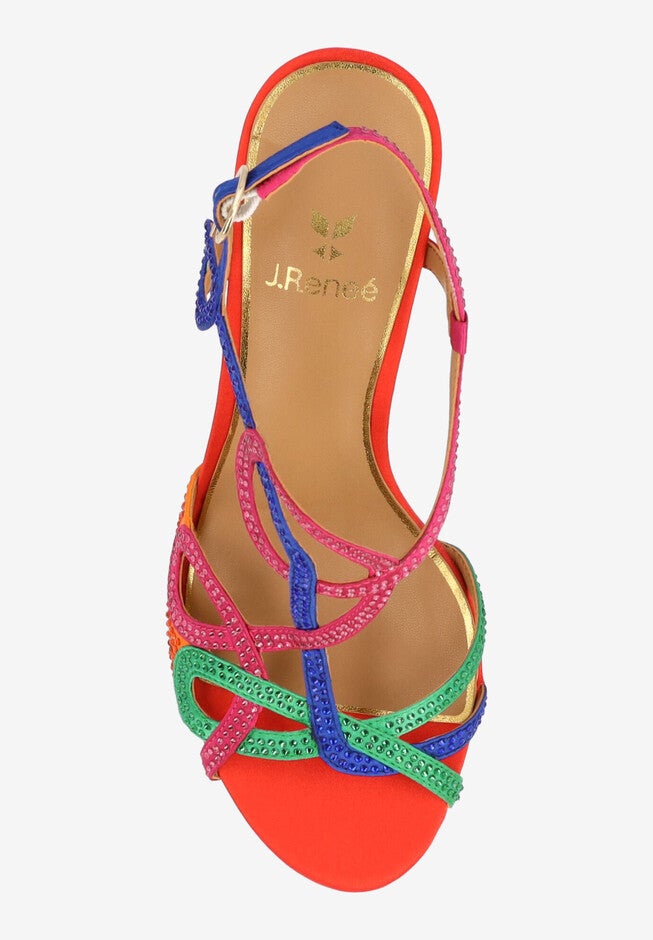 Lulah Strappy Sandal, RED, alternate image number 2