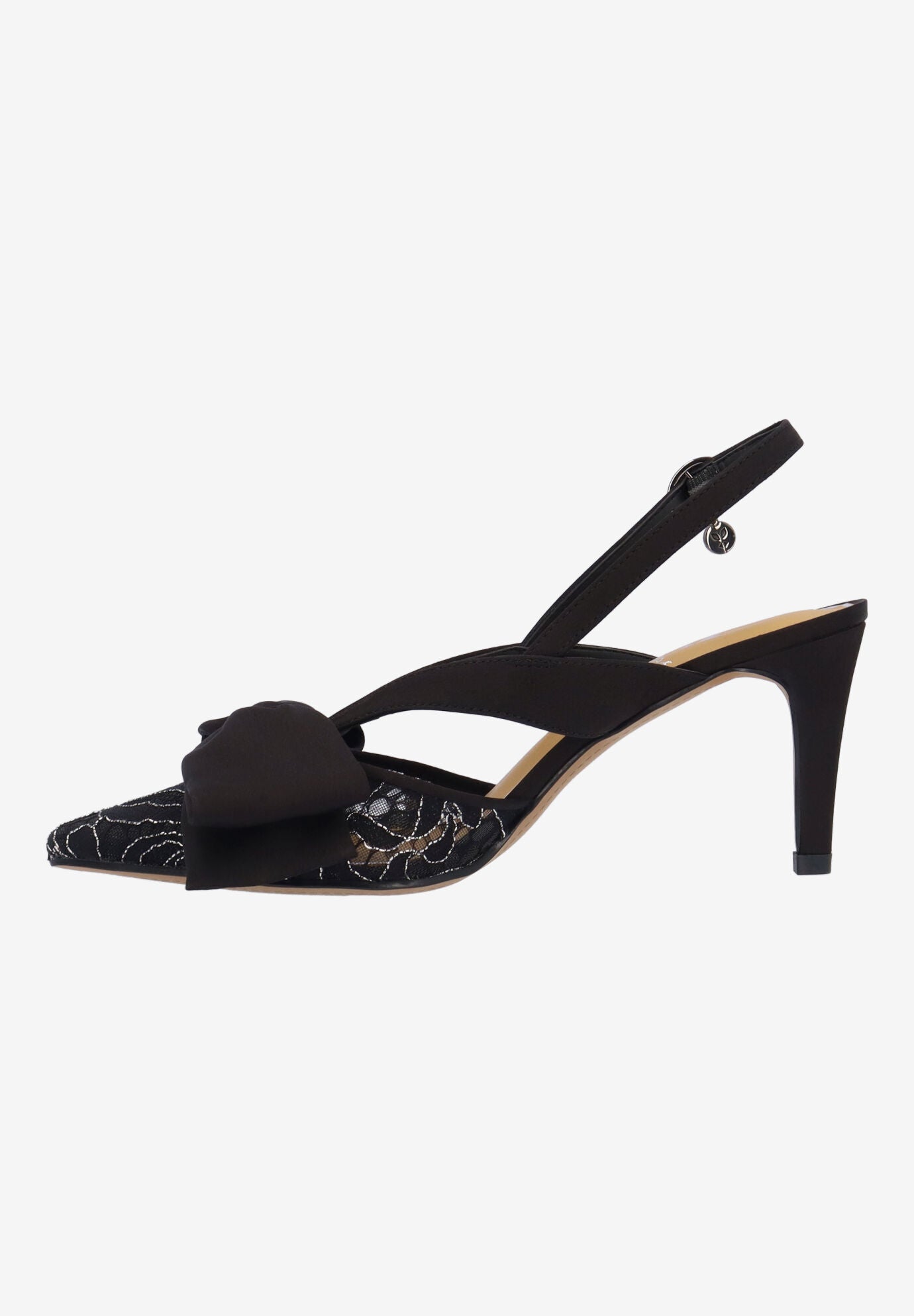 Morigen Slingback Pump, BLACK SILVER, alternate image number 4