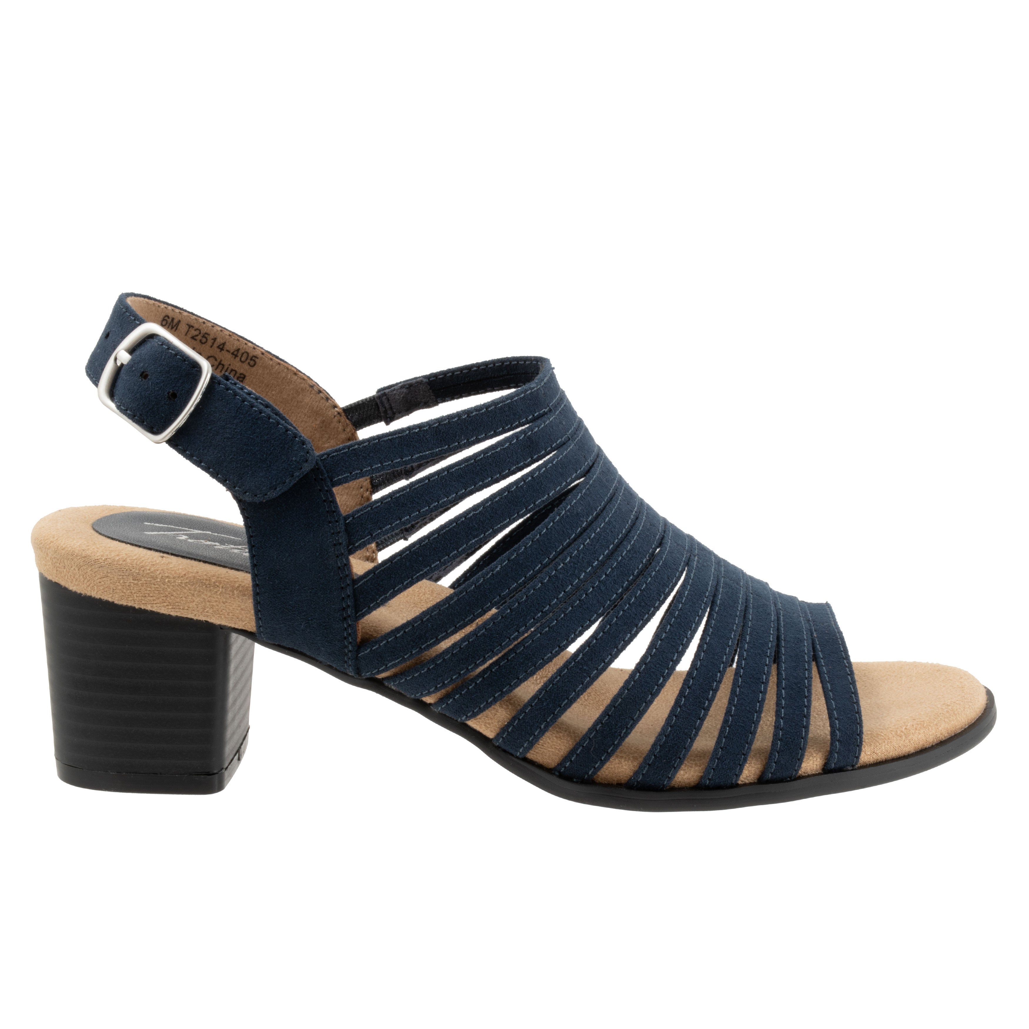 Midge Sandal, NAVY SUEDE, alternate image number 4