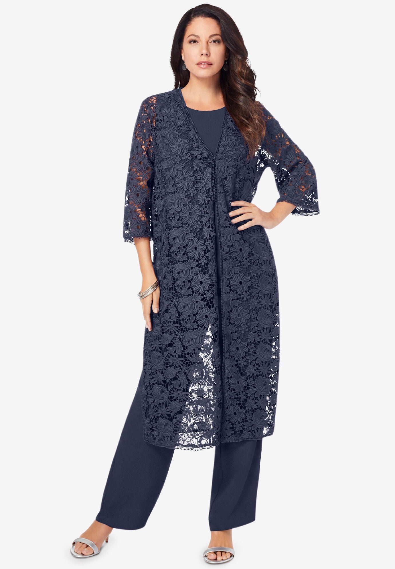Woman within pant suits top