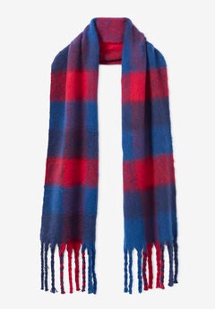 Fringed Plaid Scarf