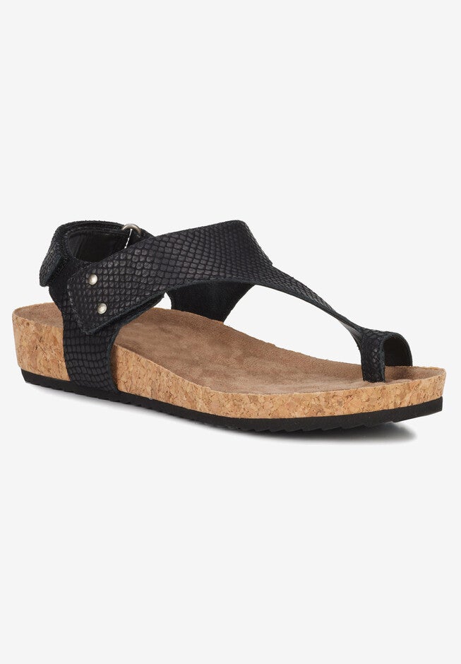Preston Sling Back Sandal, BLACK SNAKE LEATHER, hi-res image number 0