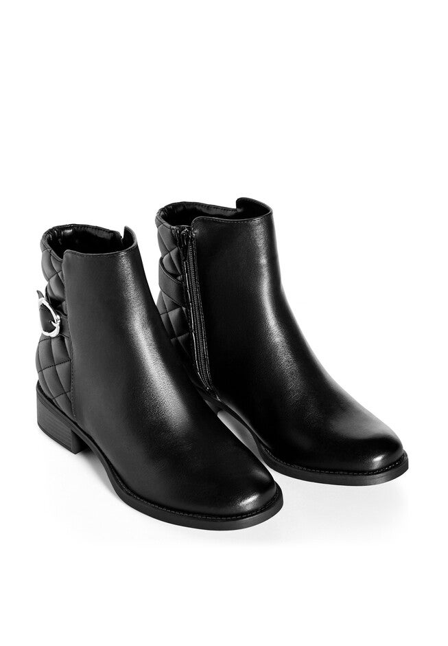 Kylee Quilted Ankle Boot, BLACK, alternate image number null