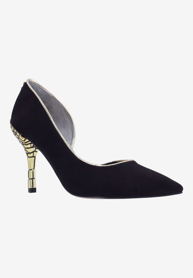 Jeanine Pointy Toe Pump, BLACK SUEDE, hi-res image number 0