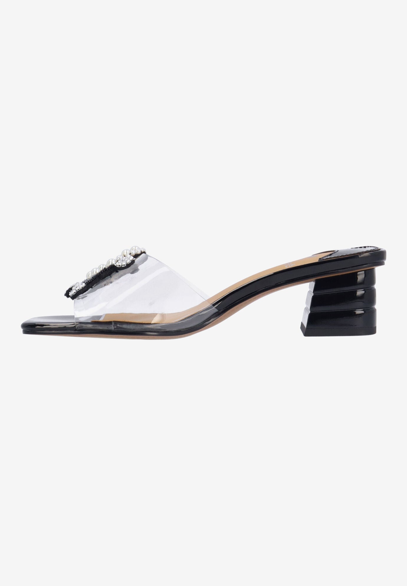 Pewdle Slip-On Sandal, CLEAR BLACK, alternate image number 5