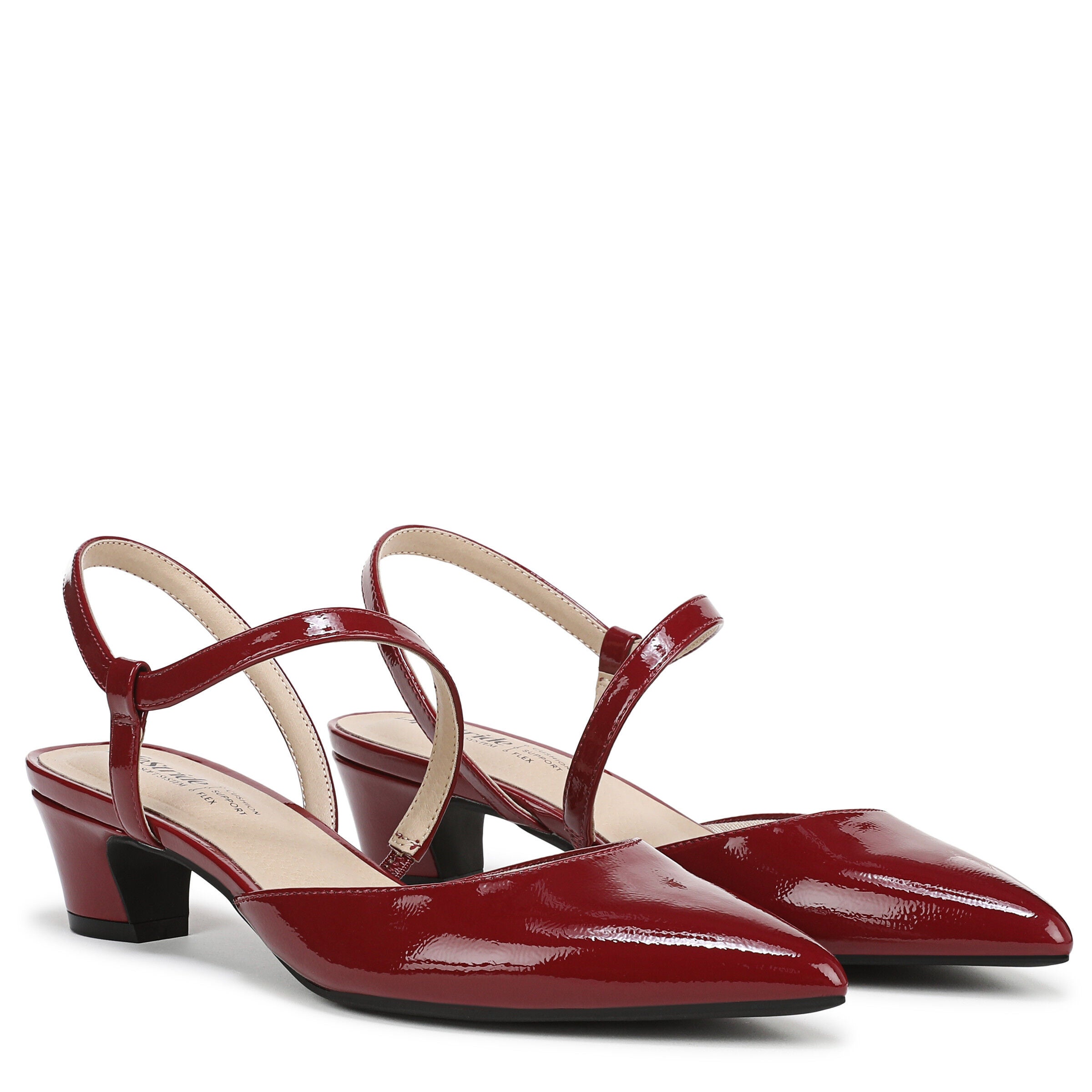 Minimalist Dress Slingback, DARK CHERRY PATENT, alternate image number 2