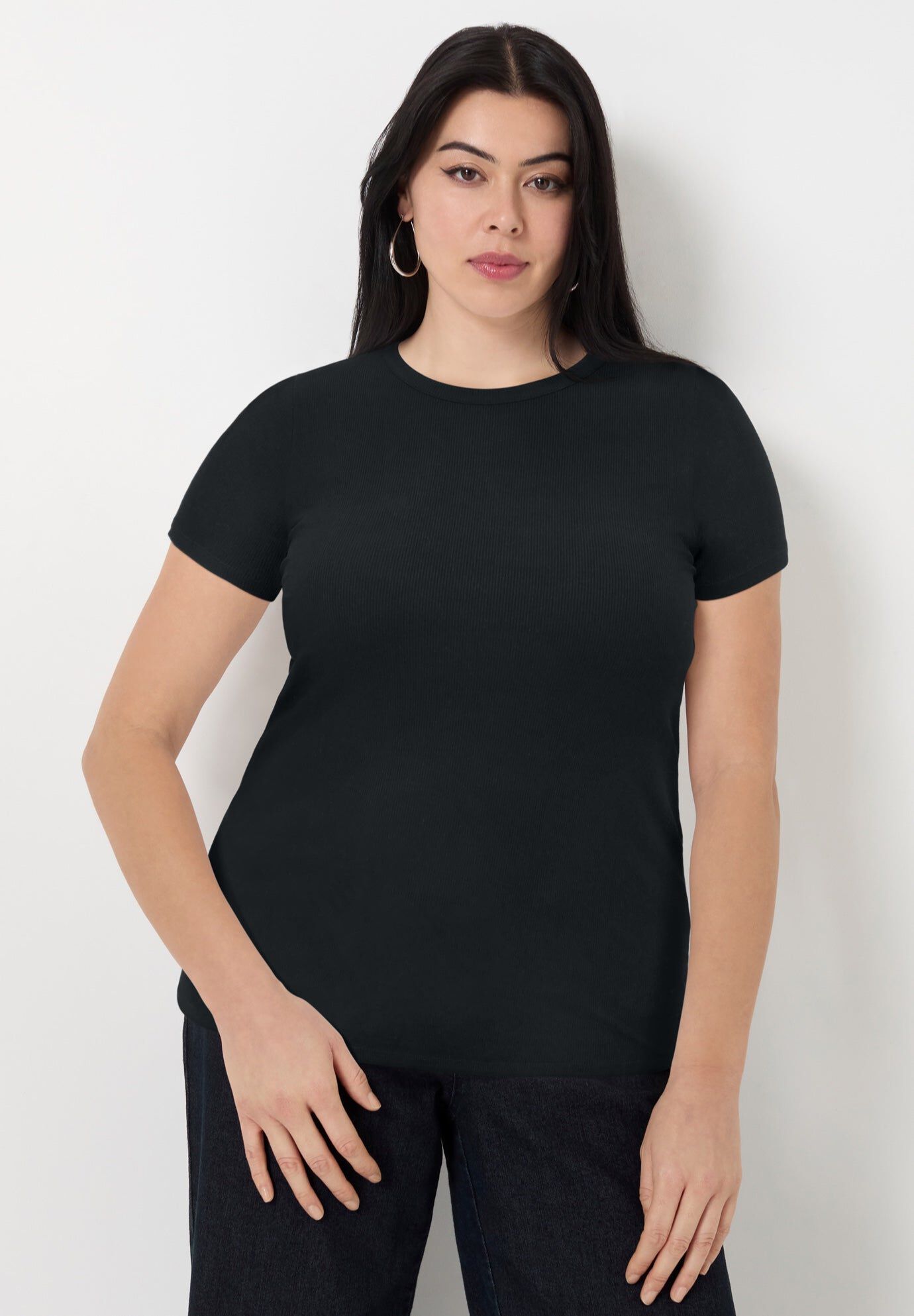 Ribbed Crewneck Top