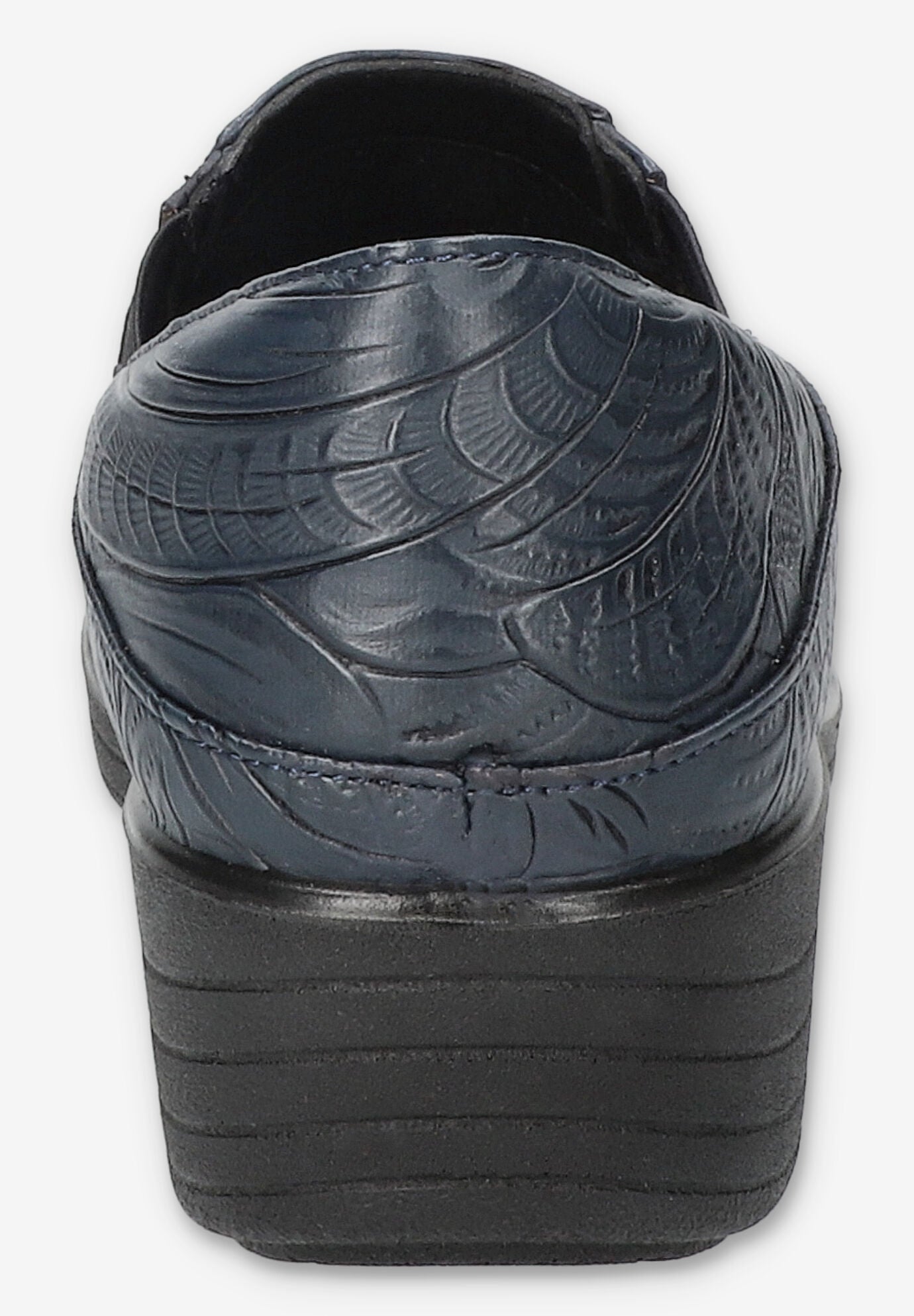 Domino Slip-Resistant Clog, NAVY TOOLED, on-hover image number 1
