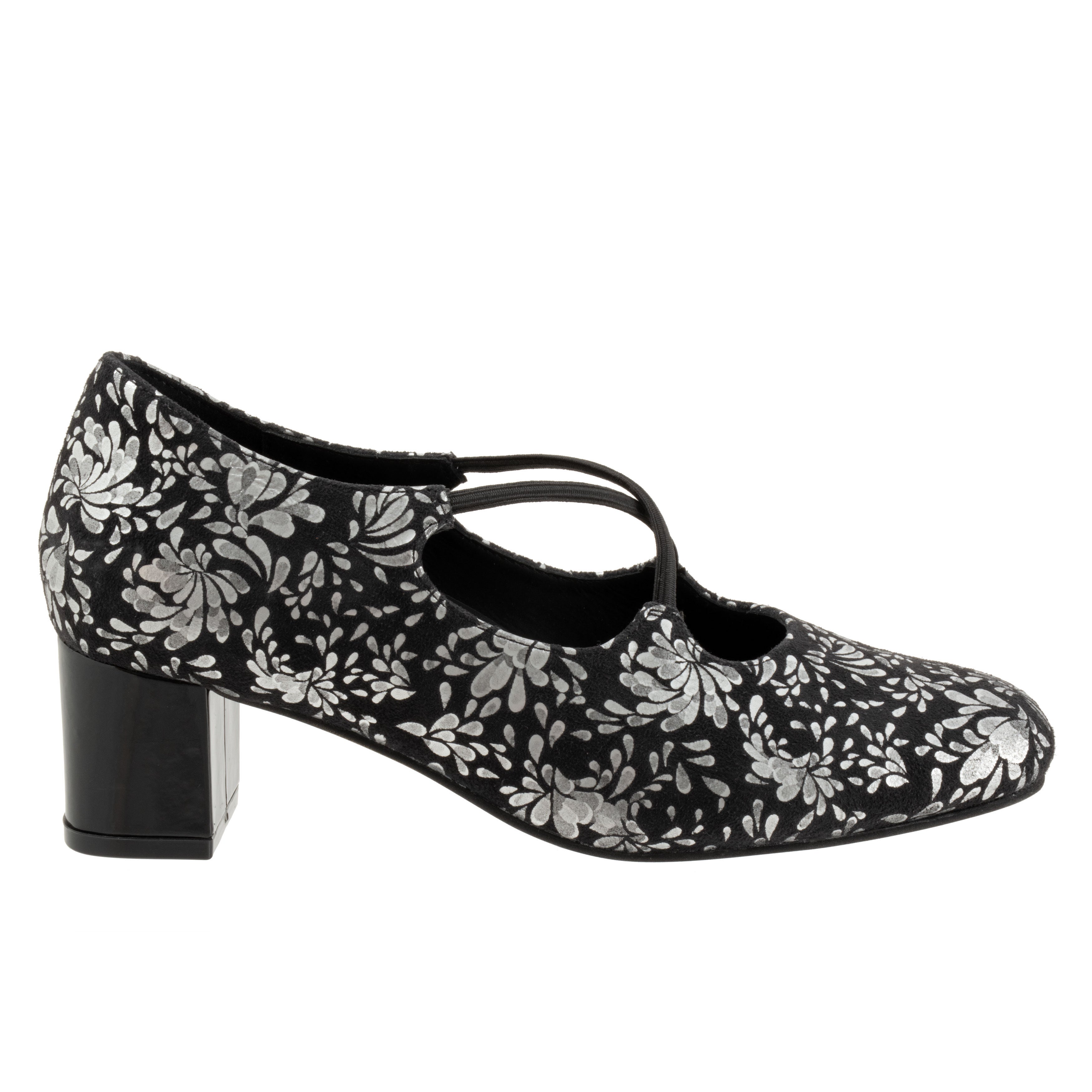 Demi Pump, BLACK FLORAL, alternate image number 4