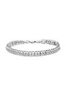 Sterling Silver 2.0 Cttw Diamond Doublelink Tennis Bracelet, , on-hover image number null
