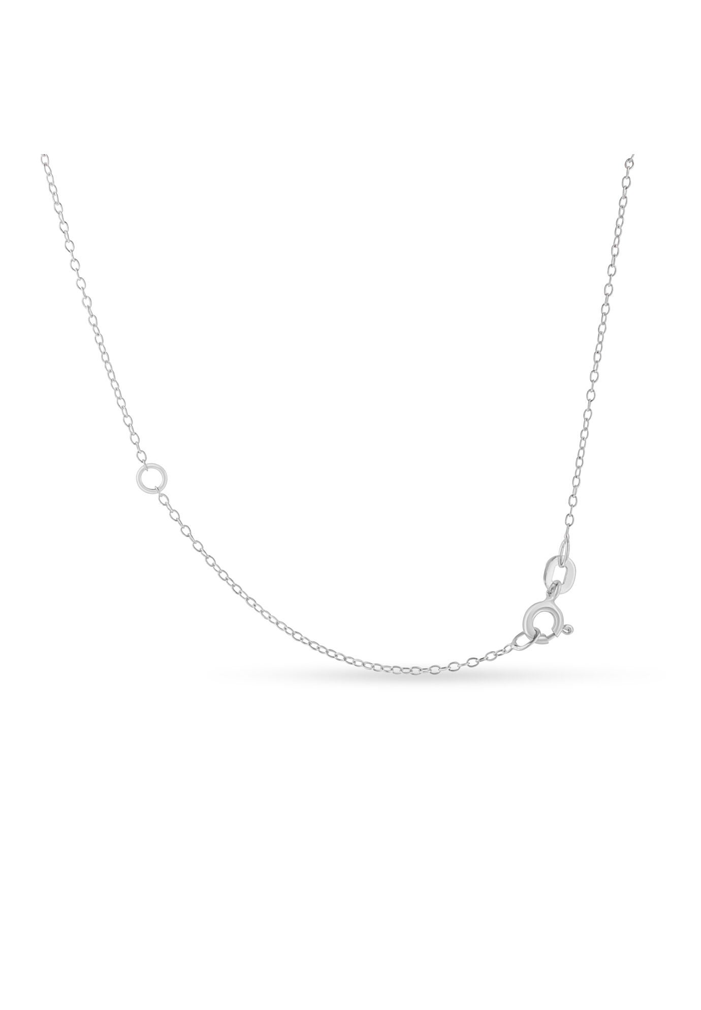 Silver 1/2 Cttw Black Diamond Bezel Solitaire 18 inches Pendant Necklace, , alternate image number 3